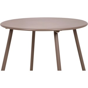 Garden Pleasure Beistelltisch Valeria, 44x40x40 cm, taupe, aus Stahl für Garten und Balkon.
