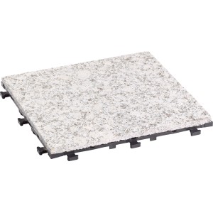 Klickfliese Naturstein Sino Grau, 30x30cm, für Terrasse & Garten.