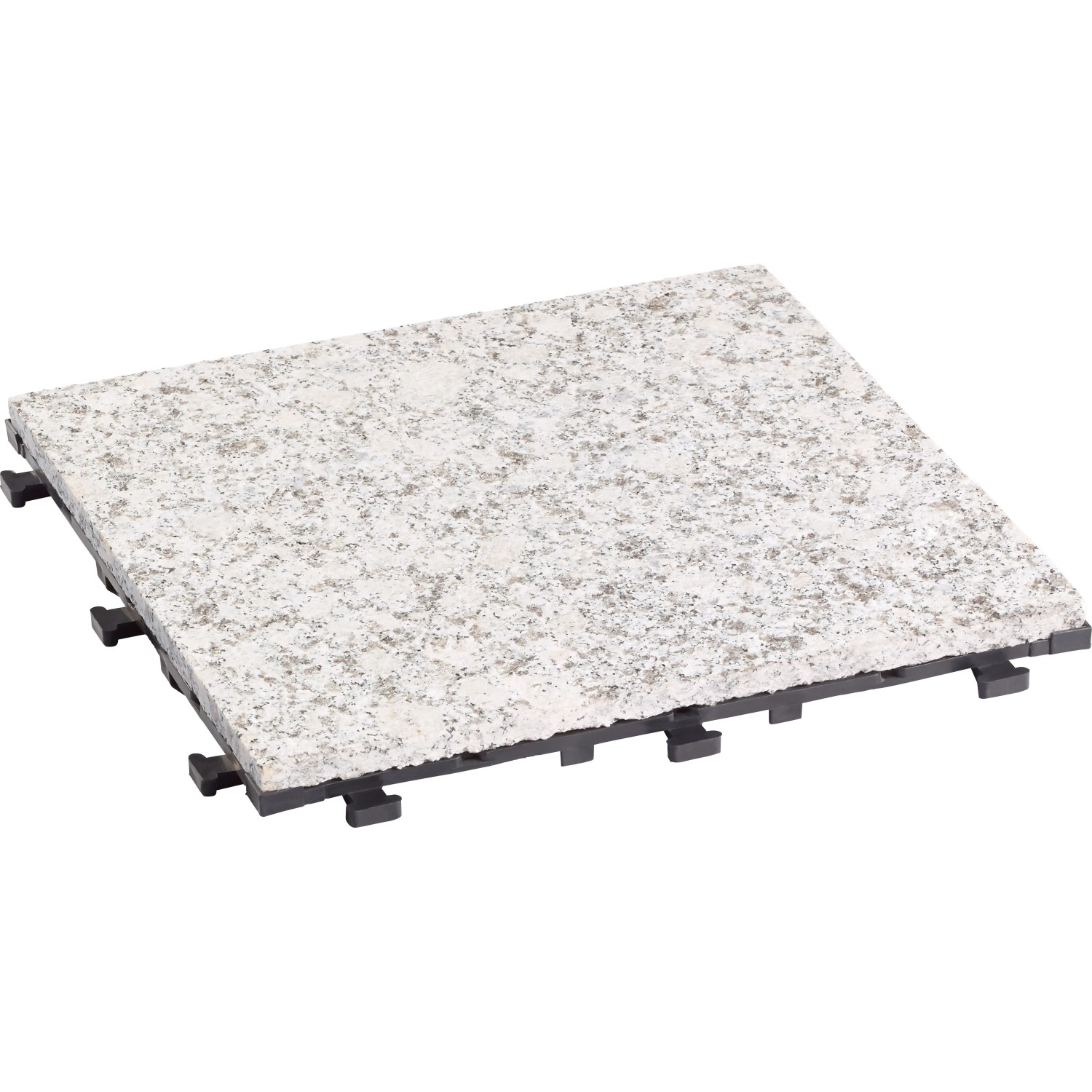 Klickfliese Naturstein Sino Grau, 30x30cm, für Terrasse & Garten.