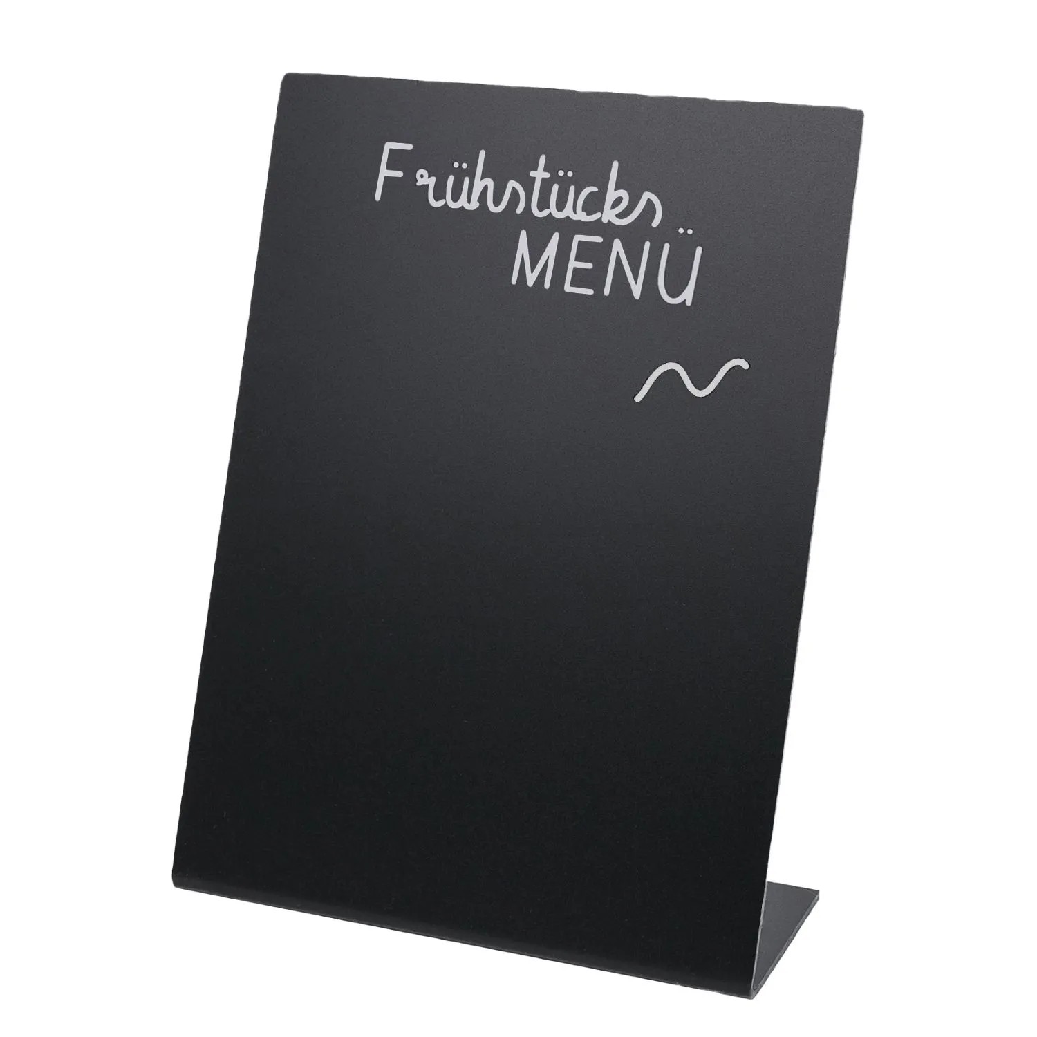 HMF 46430 Tischaufsteller Kreidetafel LAufsteller DIN A6 Schwarz
