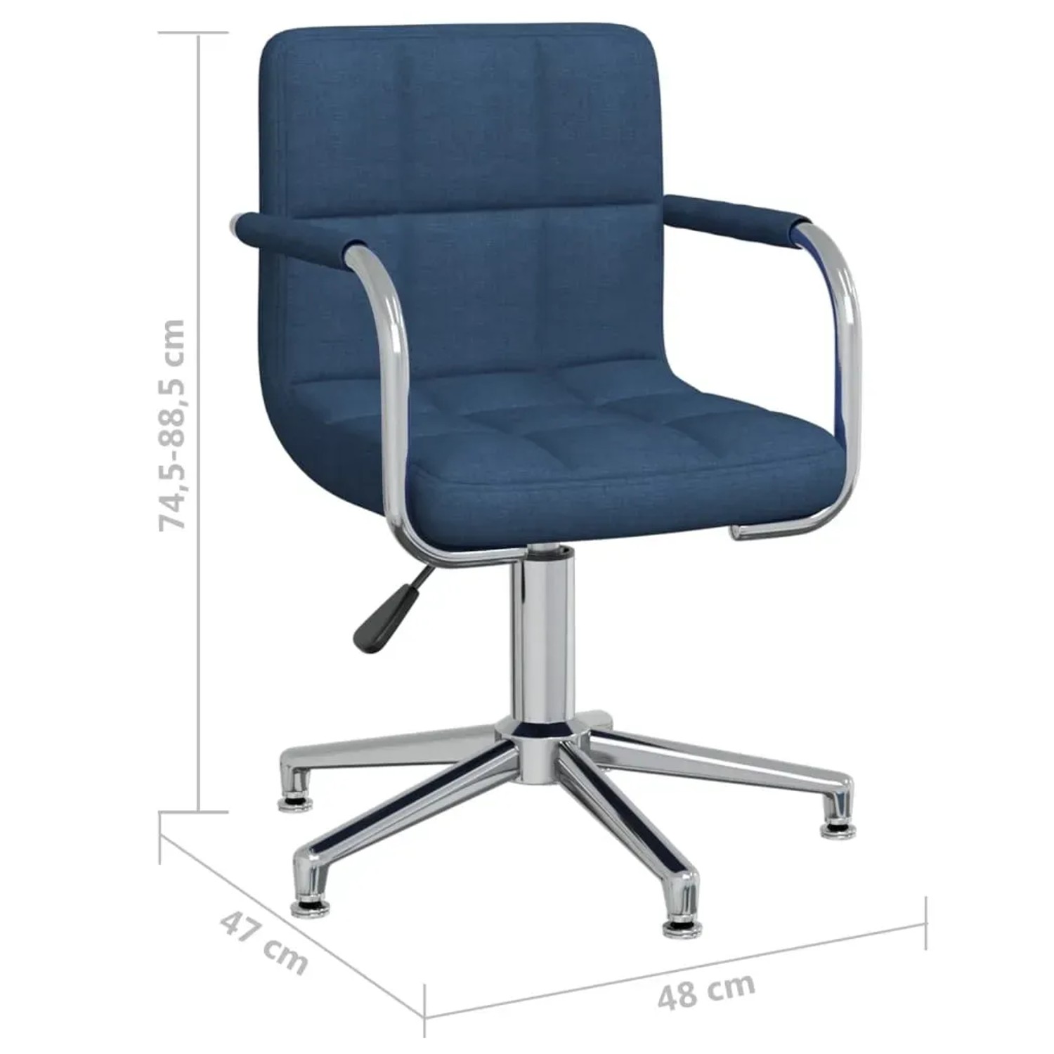 vidaXL Esszimmerstuhl Drehbar Blau Stoff 3088066_8