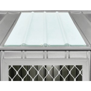 Globel Befestigungs-Kit für Fenster und Paneele in Silber-Metallic für Gartenhäuser.