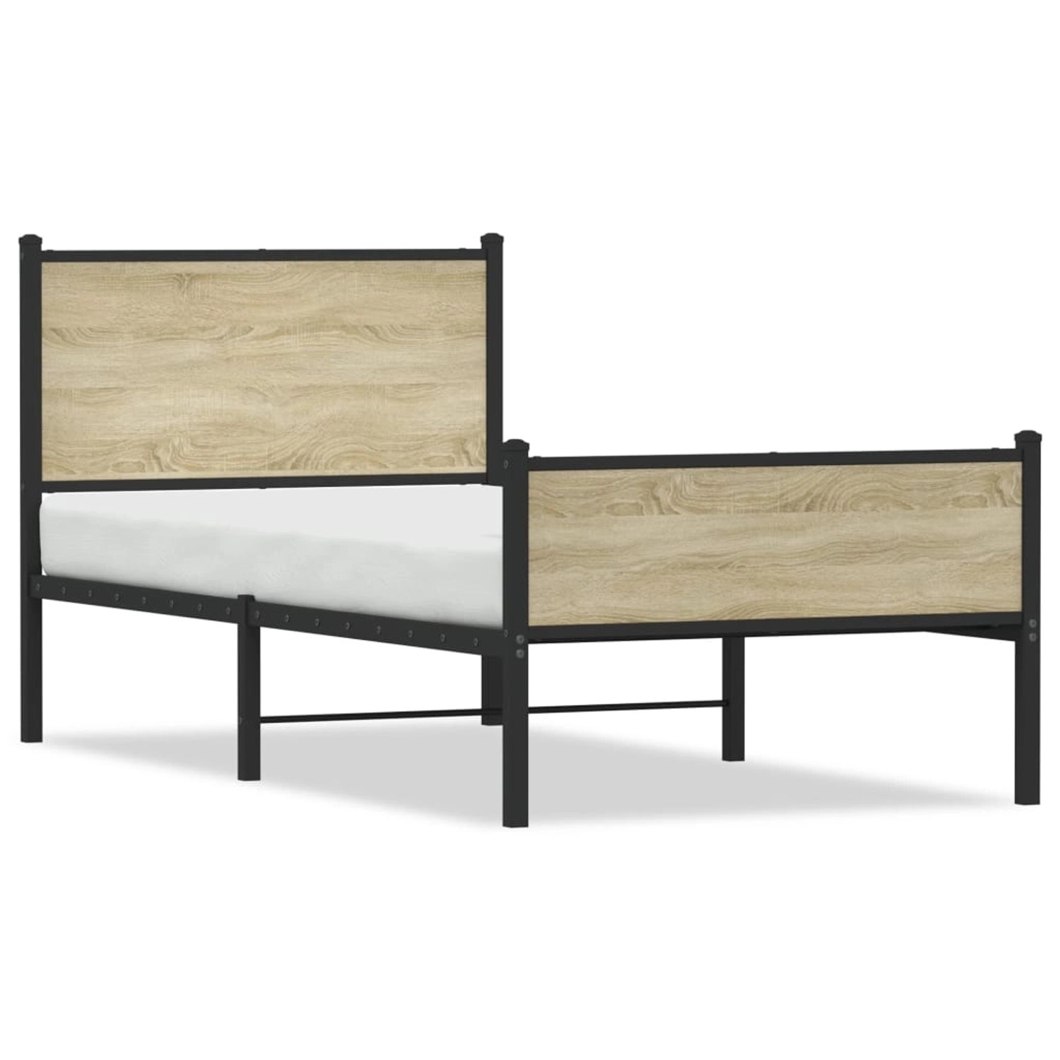 vidaXL Metallbett ohne Matratze Sonoma-Eiche 80x200 cm 4007895 günstig online kaufen