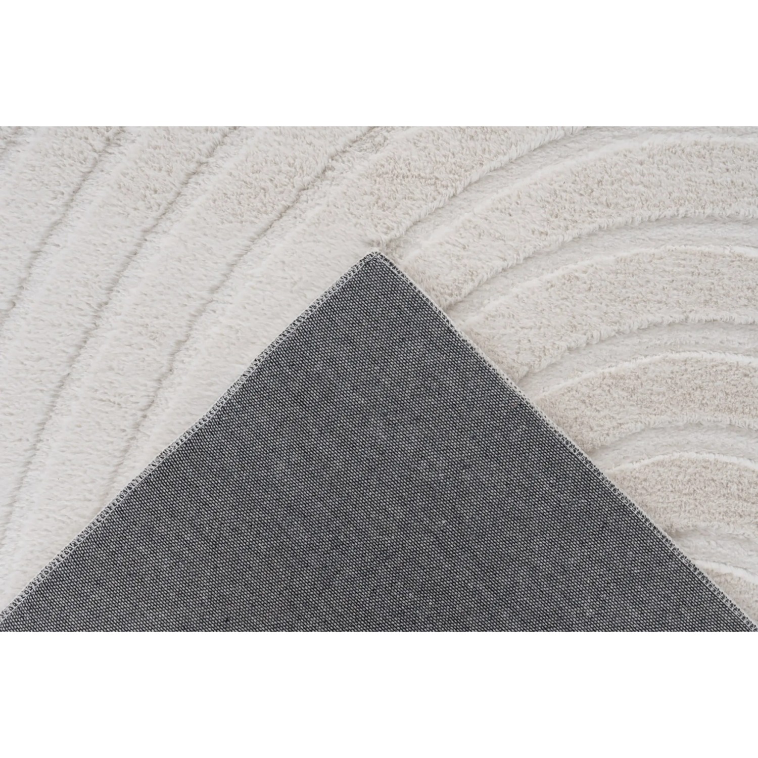 Lalee Kurzflorteppich Comfort 501, Elfenbein, 160x230cm, mit modernem 3D-Effekt Design.