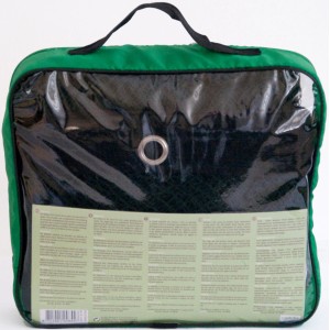 Verpacktes Velda Teich-Abdecknetz, 2x3 m, mit grüner Umrandung und Tragegriff.