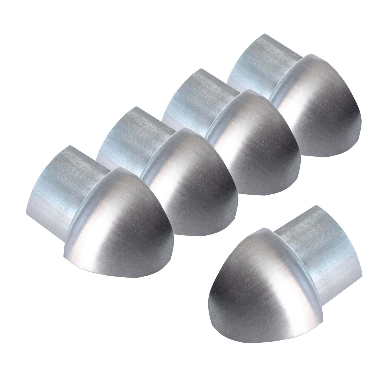 Dalsys Außeneck Fliesenschiene Viertelkreis 5x 10mm Edelstahl Gebürstet