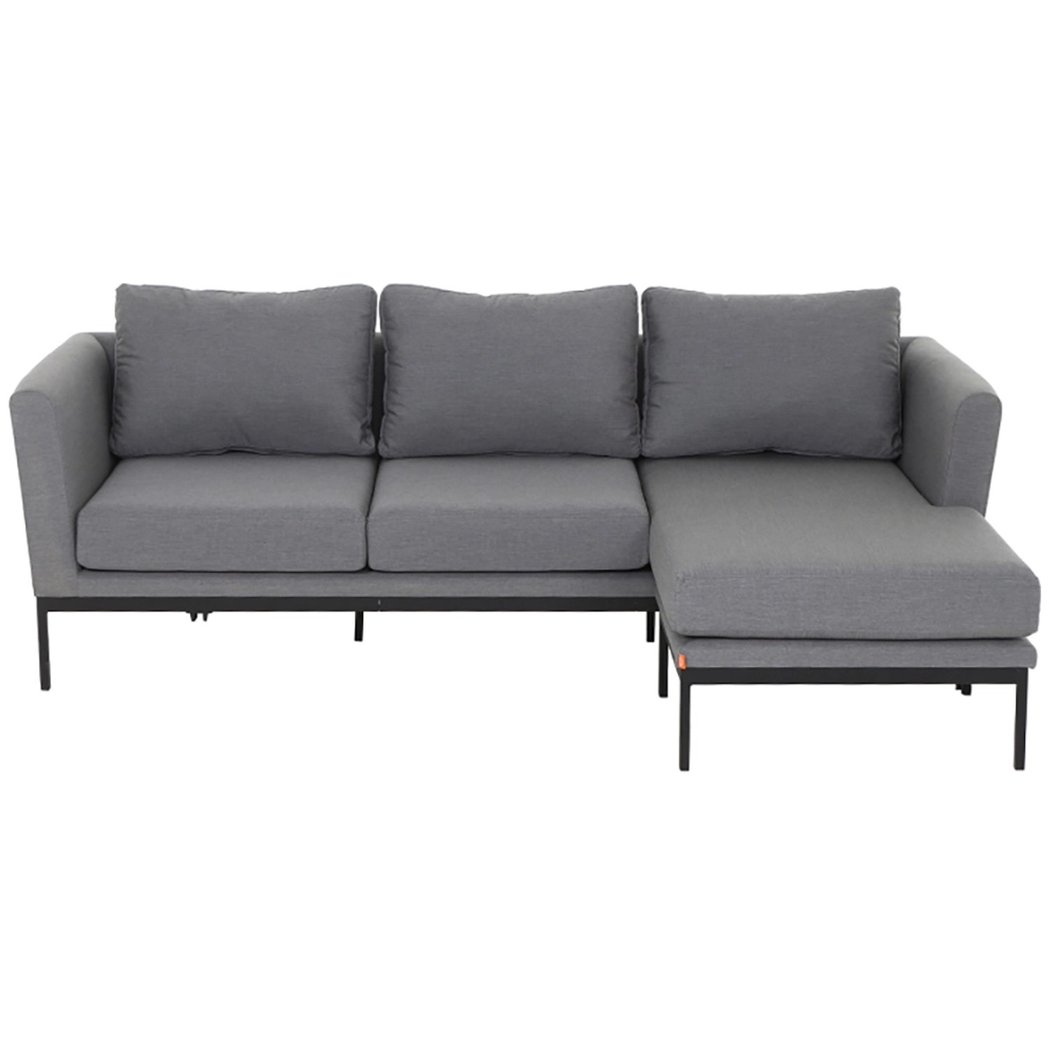 Siena Garden Tonka Loungeset 3-teilig Matt Anthrazit Grau inkl. Kissen