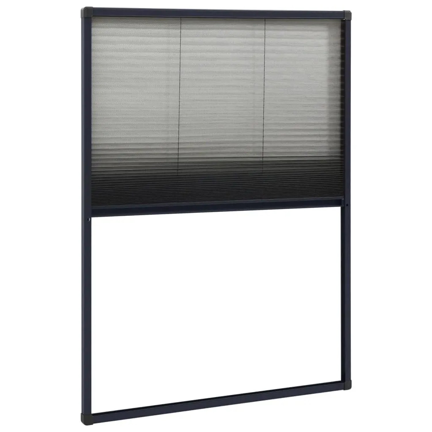 vidaXL Insektenschutz-Plissee für Fenster Aluminium Anthrazit 80x120cm 148665