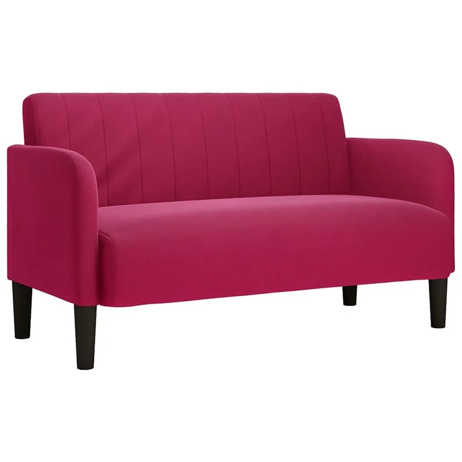 vidaXL Zweisitzer-Sofa Weinrot 109 cm Samt 4100591