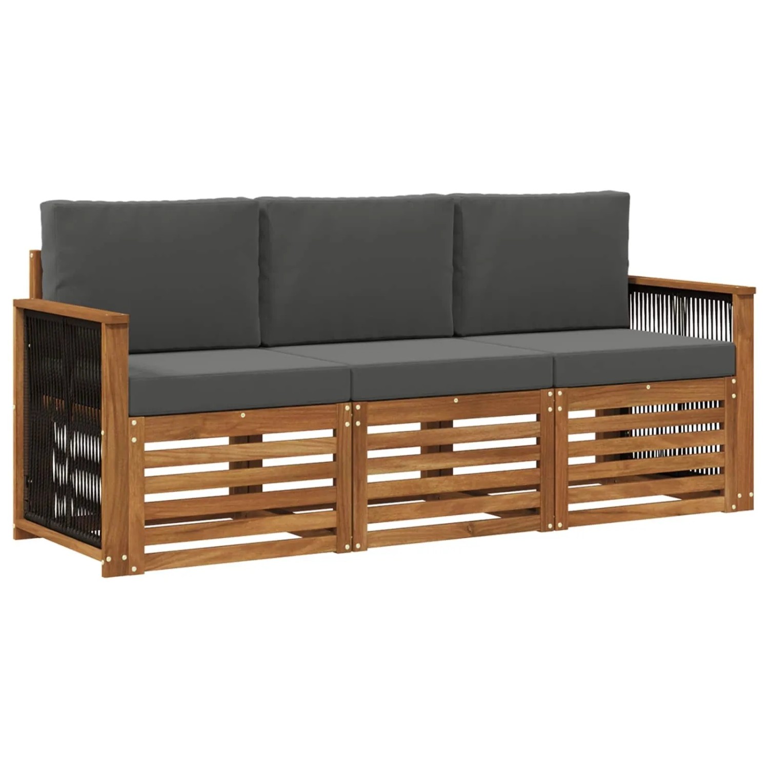 vidaXL Sofagarnituren mit Kissen 3 Stk Massivholz Akazie 3383963