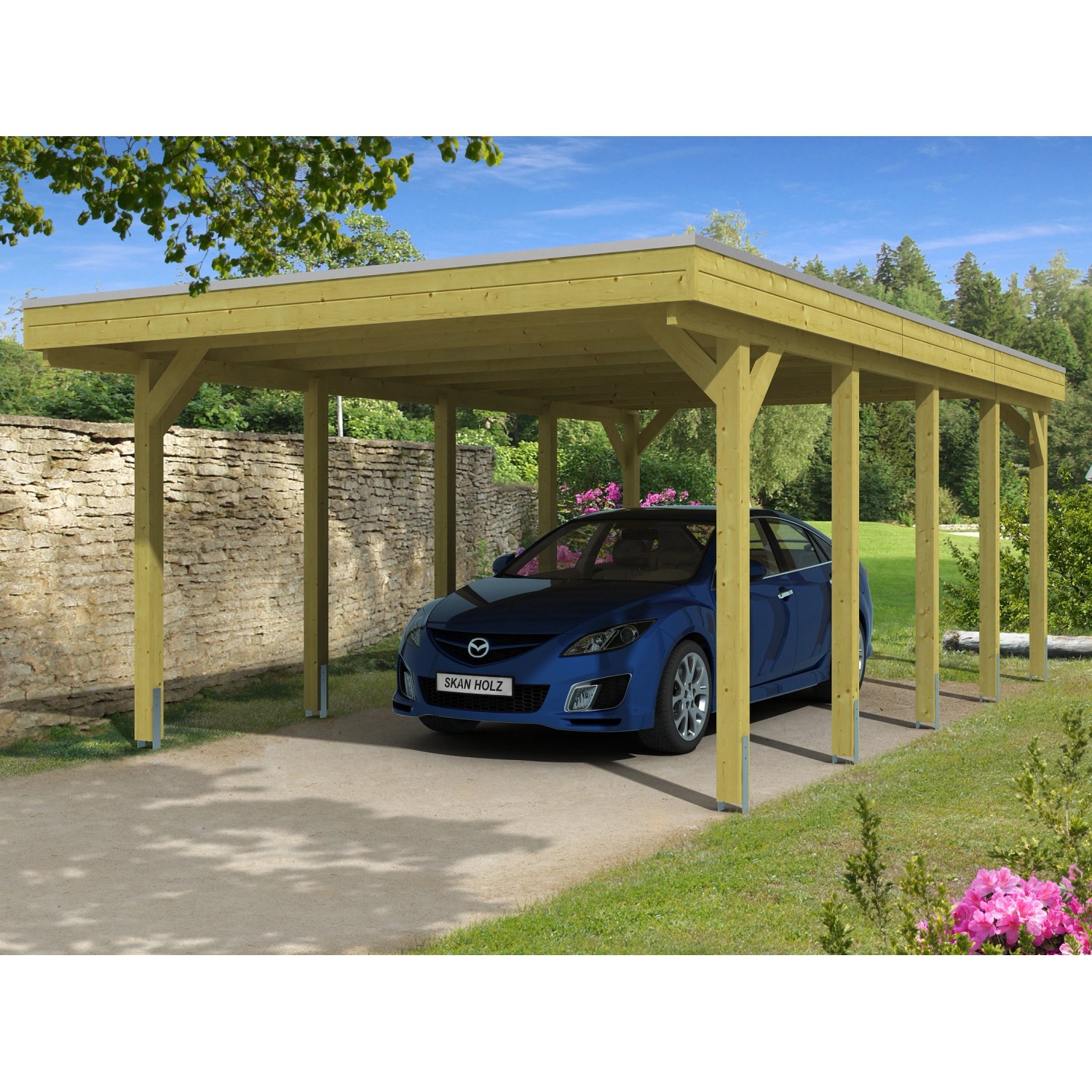 Skan Holz Carport Friesland 397 cm x 708 cm günstig online kaufen