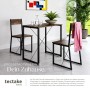 Tectake Sitzgruppe Margate 3 Teilig Esstisch Mit 2 Stühlen  138 x 80 x 90 cm Industrial Holz Dunkel  Rustikal_4
