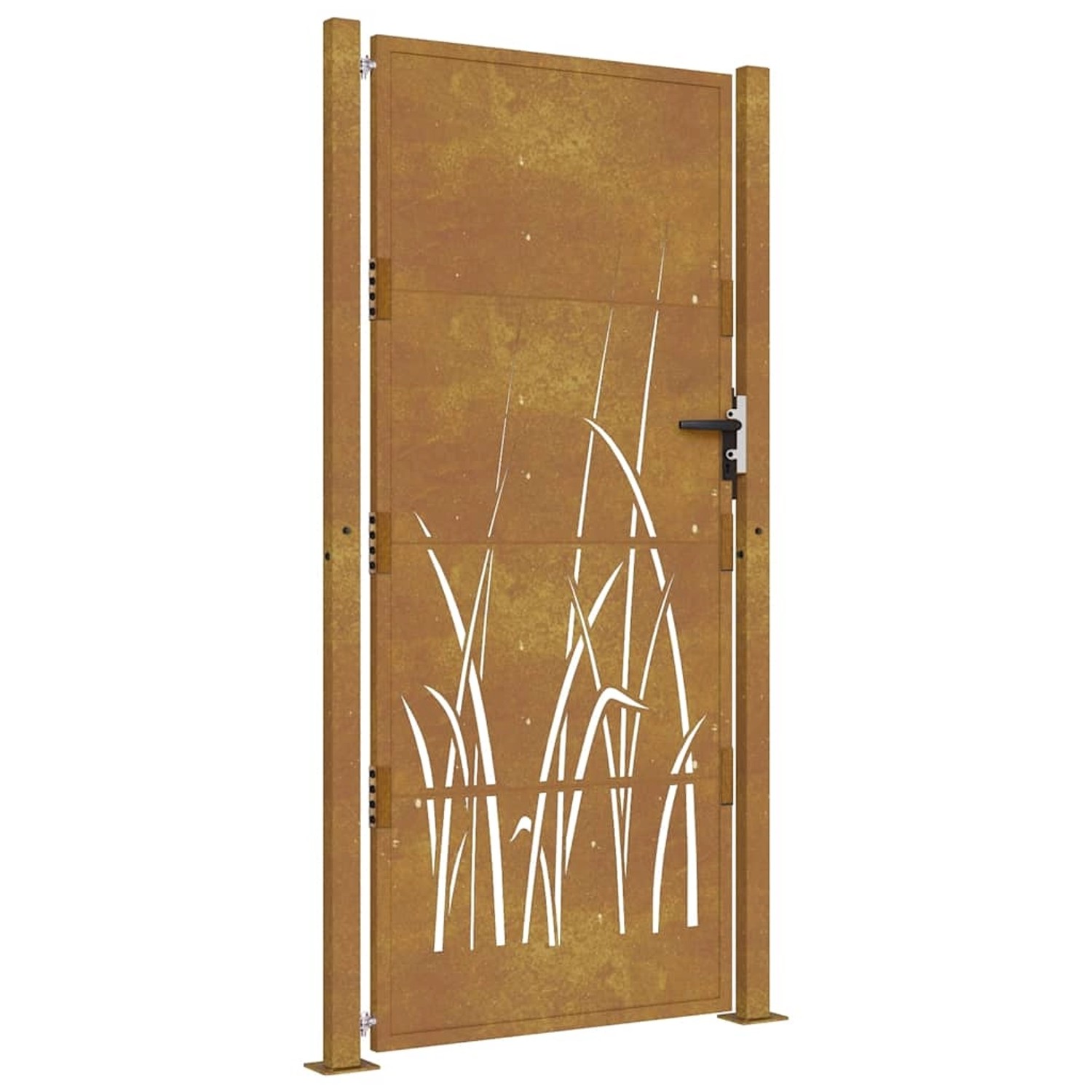 vidaXL Gartentor 105x205 cm Cortenstahl Gras-Design 153177 günstig online kaufen