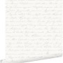 ESTAhome Tapete Handgeschriebene Lateinische Blumennamen Silber 53 Cm X 1005 Cm 128031