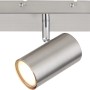 Globo Strahler Robby, 3-flammig, Nickel matt, 410x60x120mm. Moderner Spot für GU10 Leuchtmittel.