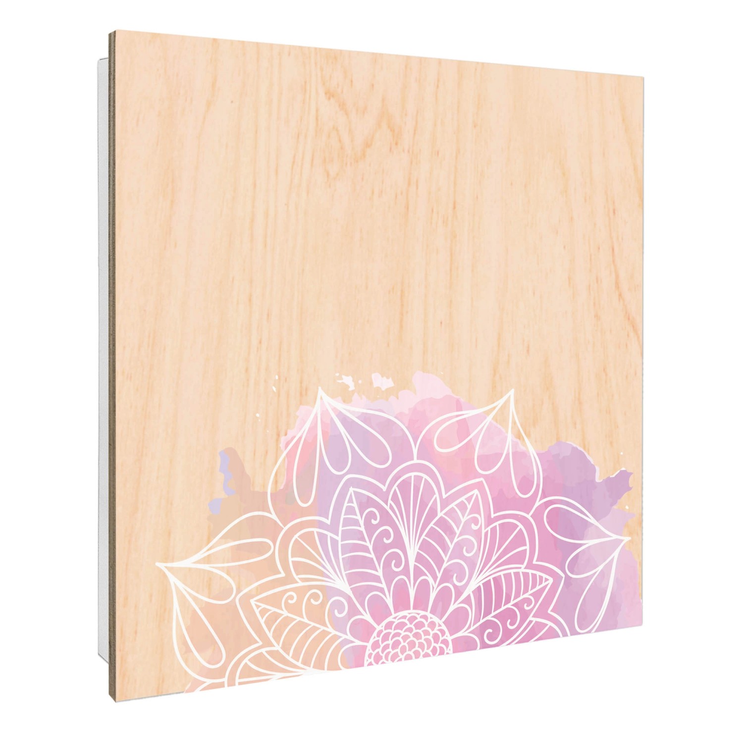 Banjado Schlüsselkasten mit Holzfront 30x30cm Weiß Scharnier Links 50 Haken günstig online kaufen