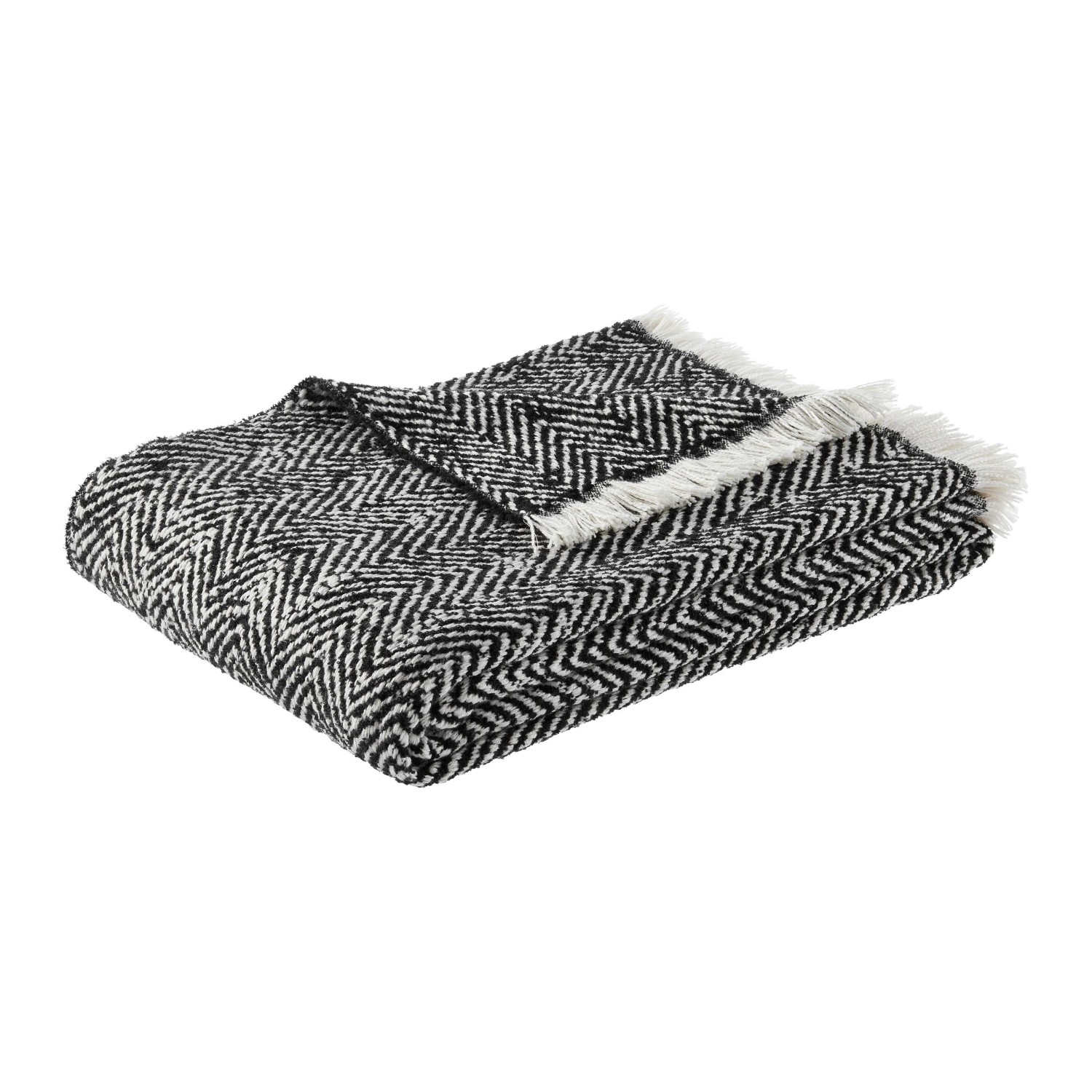 Modern Living Kuscheldecke Chevron Schwarz/Weiß ca. 130x170cm