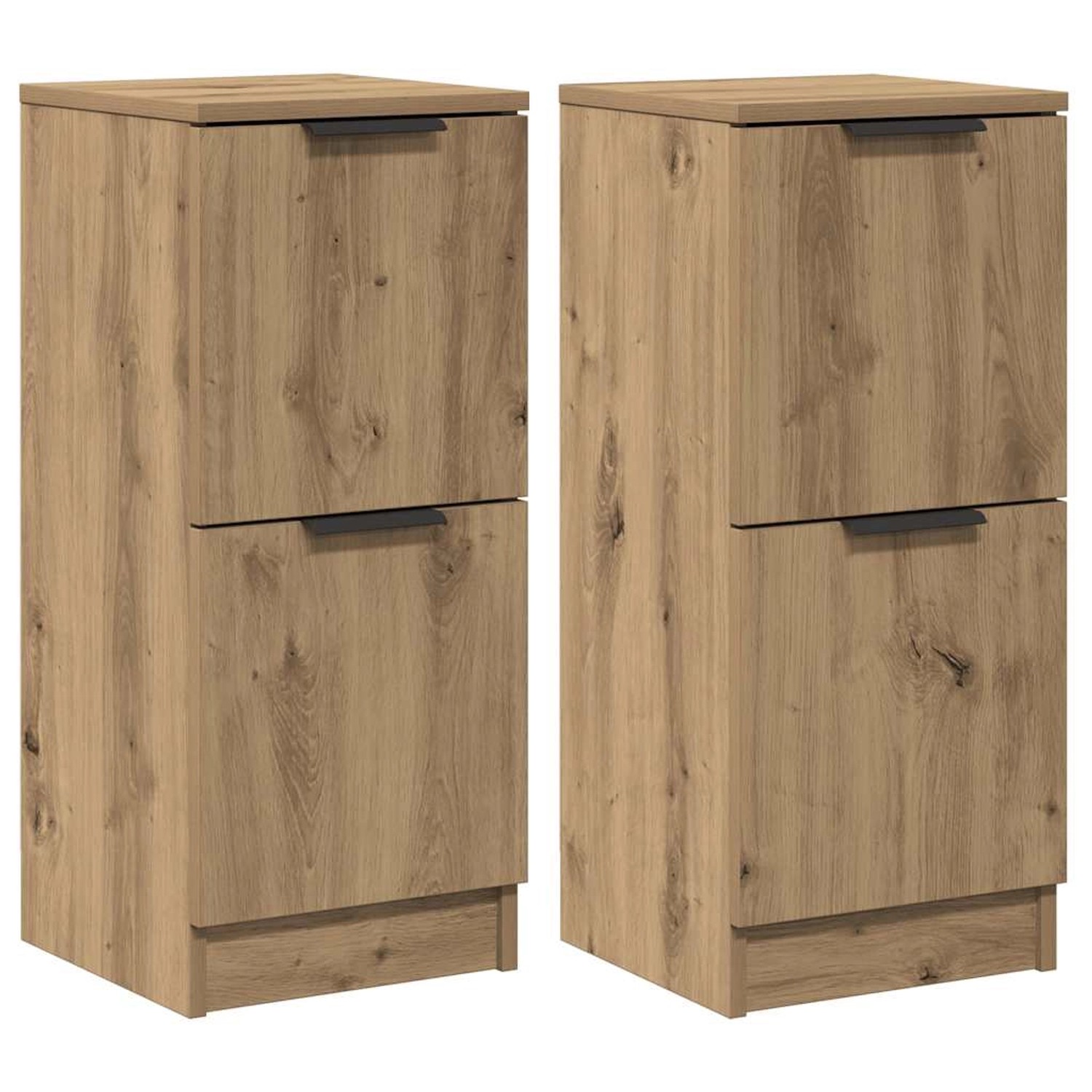 vidaXL Sideboards 2 Stk Artisan-Eiche 30x30x70 cm Holzwerkstoff 856962