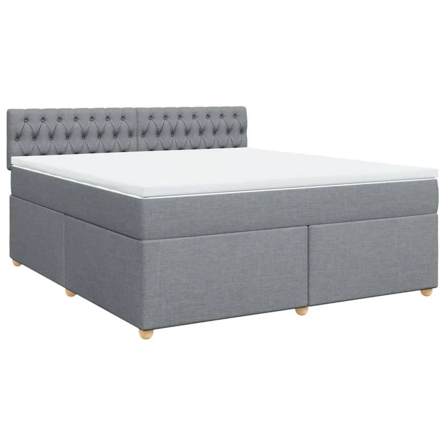 vidaXL Boxspringbett mit Matratze Hellgrau 180x200 cm Stoff 3286766 günstig online kaufen