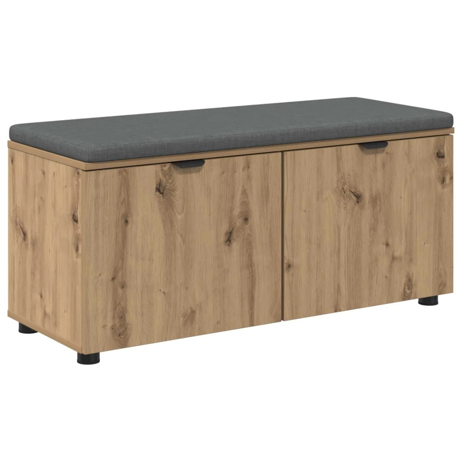vidaXL Flurbank mit Kissen mit Regal Artisan-Eiche 100 x 38 x 46 cm 891495