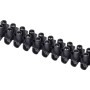 Schwarze 12-polige Lüsterklemmen für Kabel bis 4 mm², 10 Stück im Set.