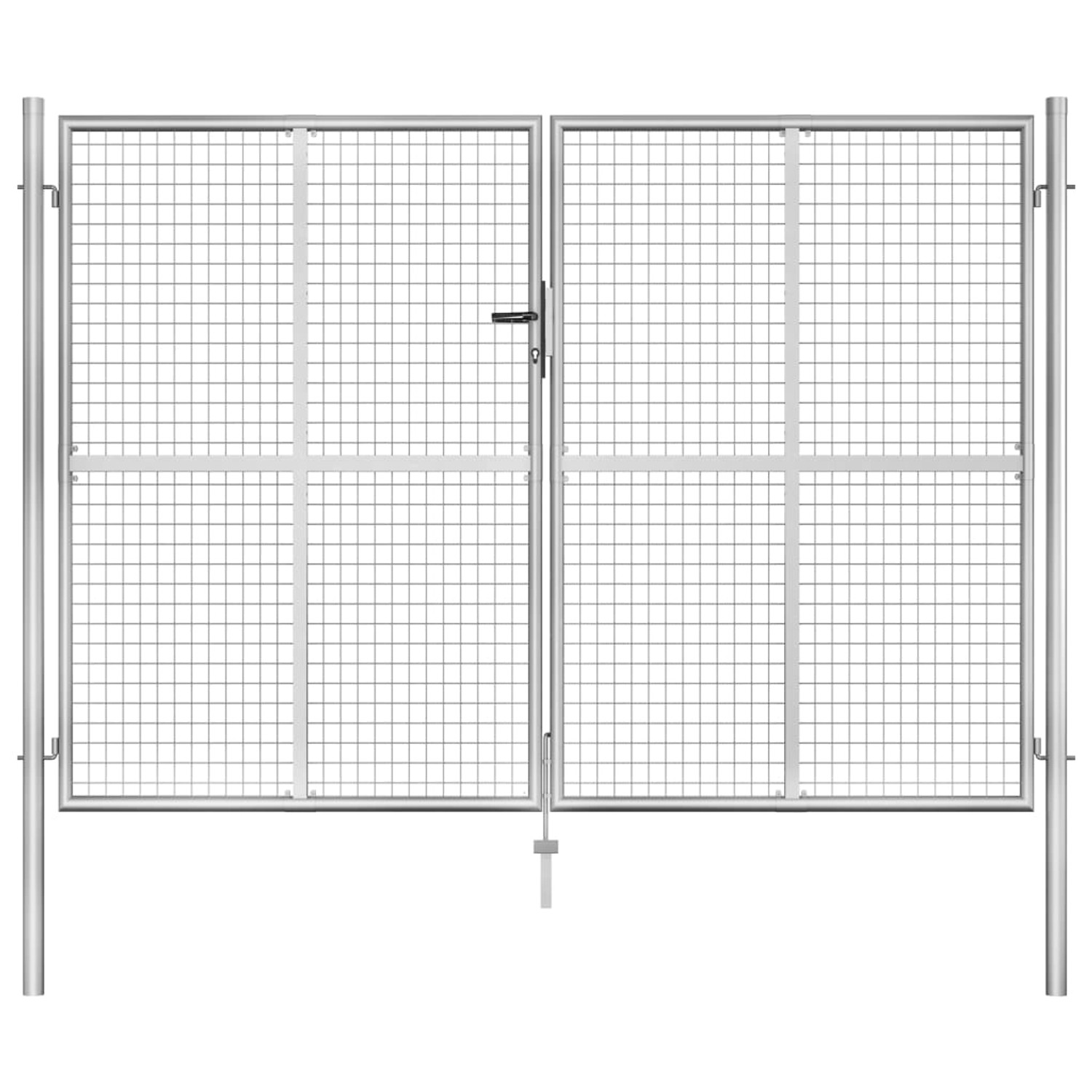 vidaXL Gartentor Verzinkter Stahl 306 x 175 cm Silber 144765 günstig online kaufen