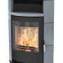 Fireplace Lyon Kaminofen mit Specksteinverkleidung, 8 kW, in Schwarz. Gemütliche Wärme für Ihr Zuhause.