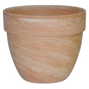 Pflanztopf Levante, Ø 35 cm, Caramel, aus Terrakotta für Garten und Balkon.