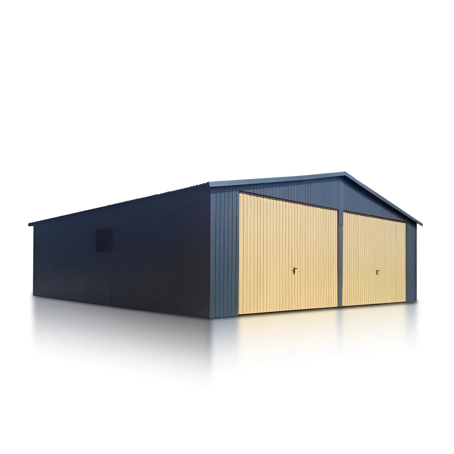 Liderstal Doppelgarage Premium aus Blech 700 x 600 cm Satteldach Schwingtor Graphit