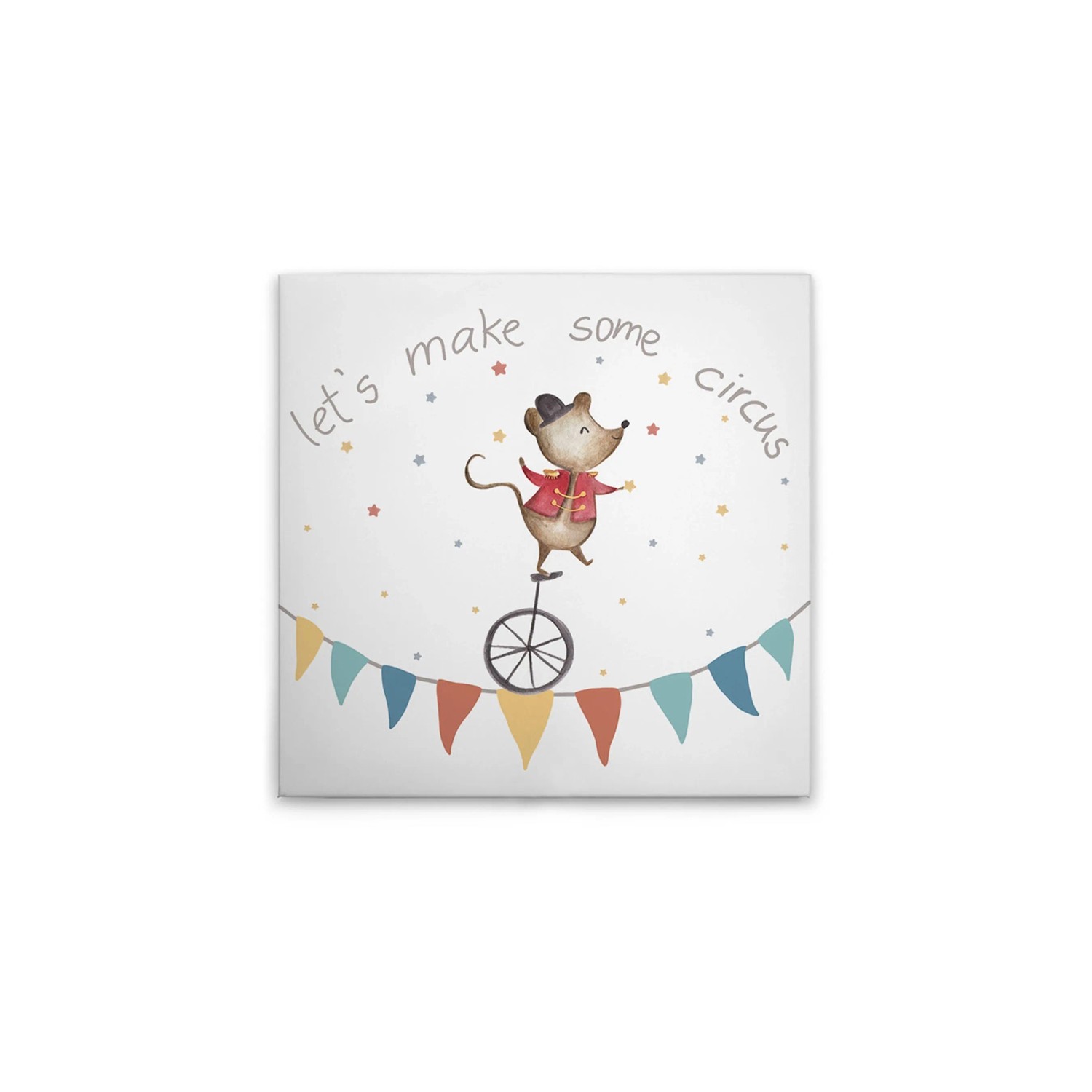 Tadessi Leinwandbild - M1-No.50561 - Zirkus Wimpel - 30 x 30 cm - Quadratisch