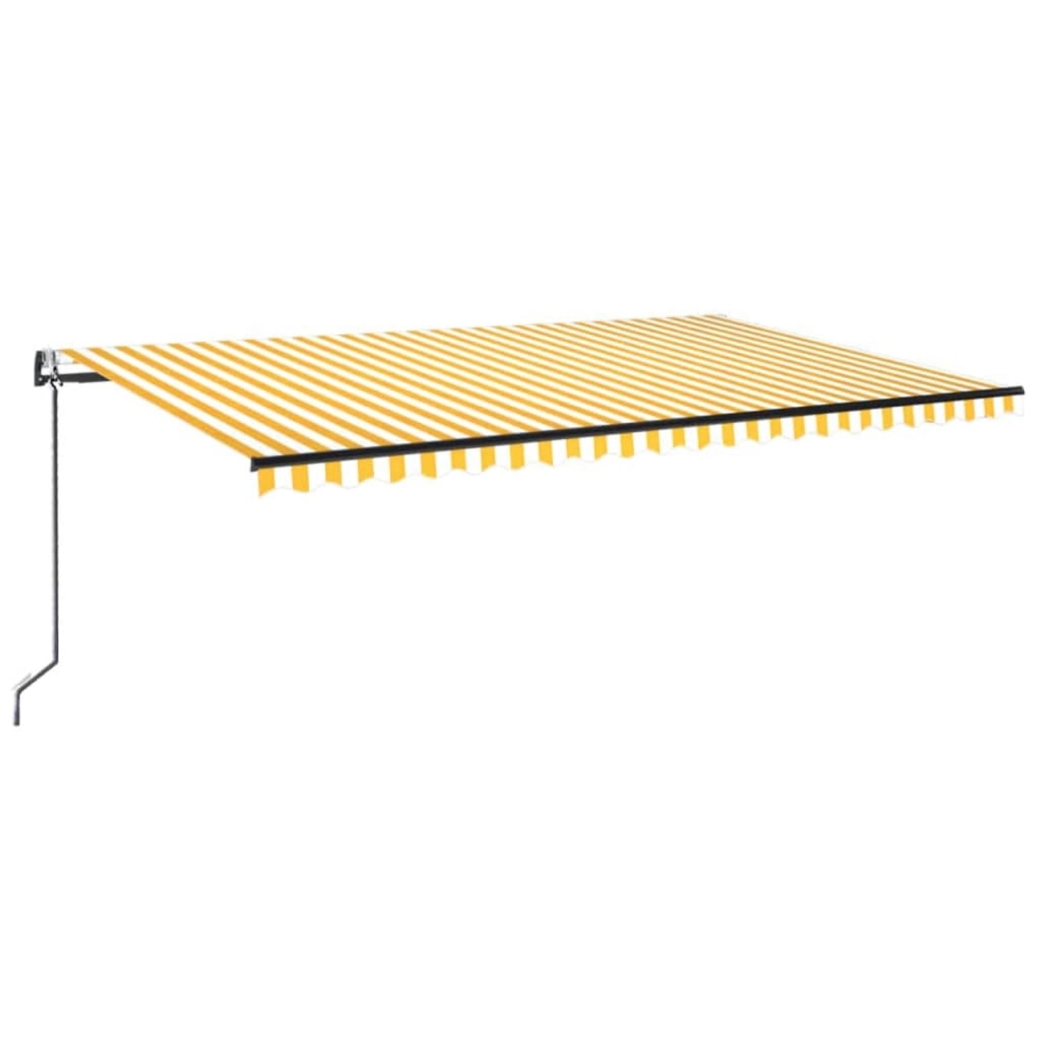furnicato Markise Automatisch Einziehbar 500x300 cm Gelb & Weiß günstig online kaufen