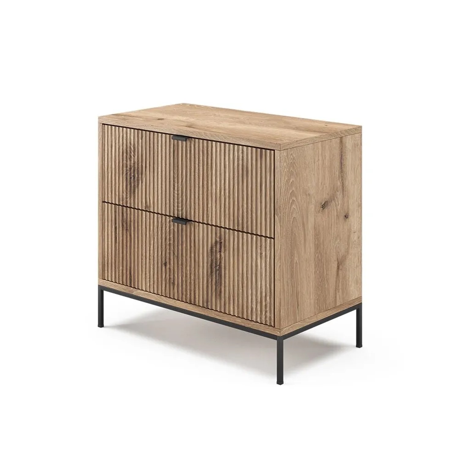 Vicco Nachttisch Eliza Viking Oak 66 x 60 mit 2 Schubladen