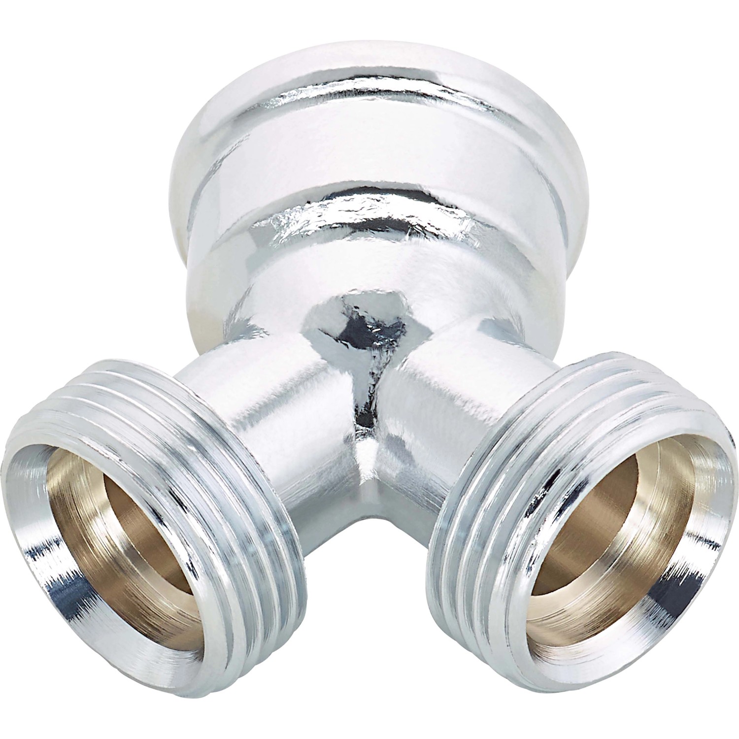 Gewinde-Gabelstück 26,4 mm(R3/4)x24,1 mm(Rp3/4)x26,4 mm(R3/4)Messing Chrom