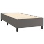 Graues vidaXL Boxspringbett 90x200 cm mit Lattenrost, ohne Matratze.