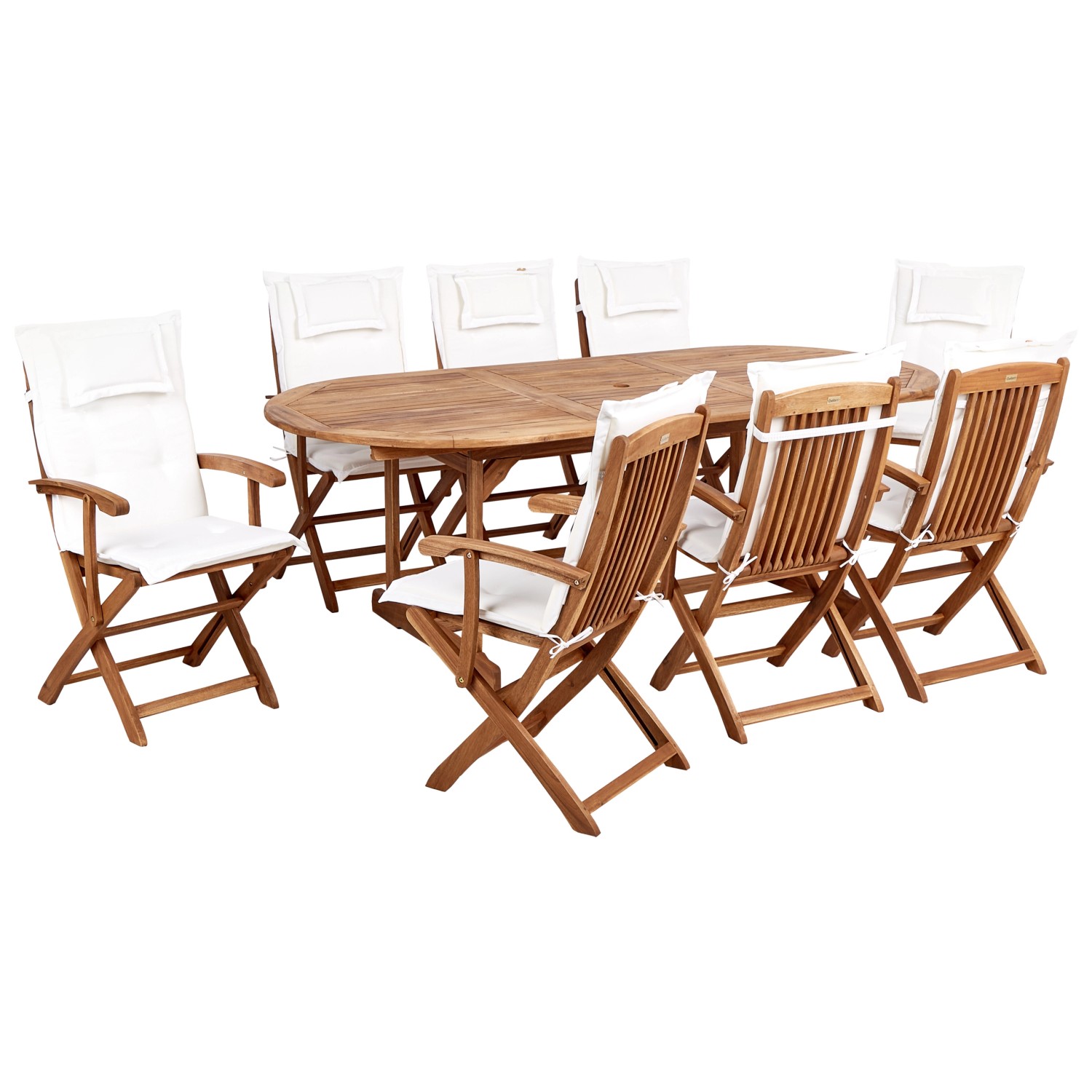 Beliani Gartentisch Set MAUI II Cremeweiß günstig online kaufen