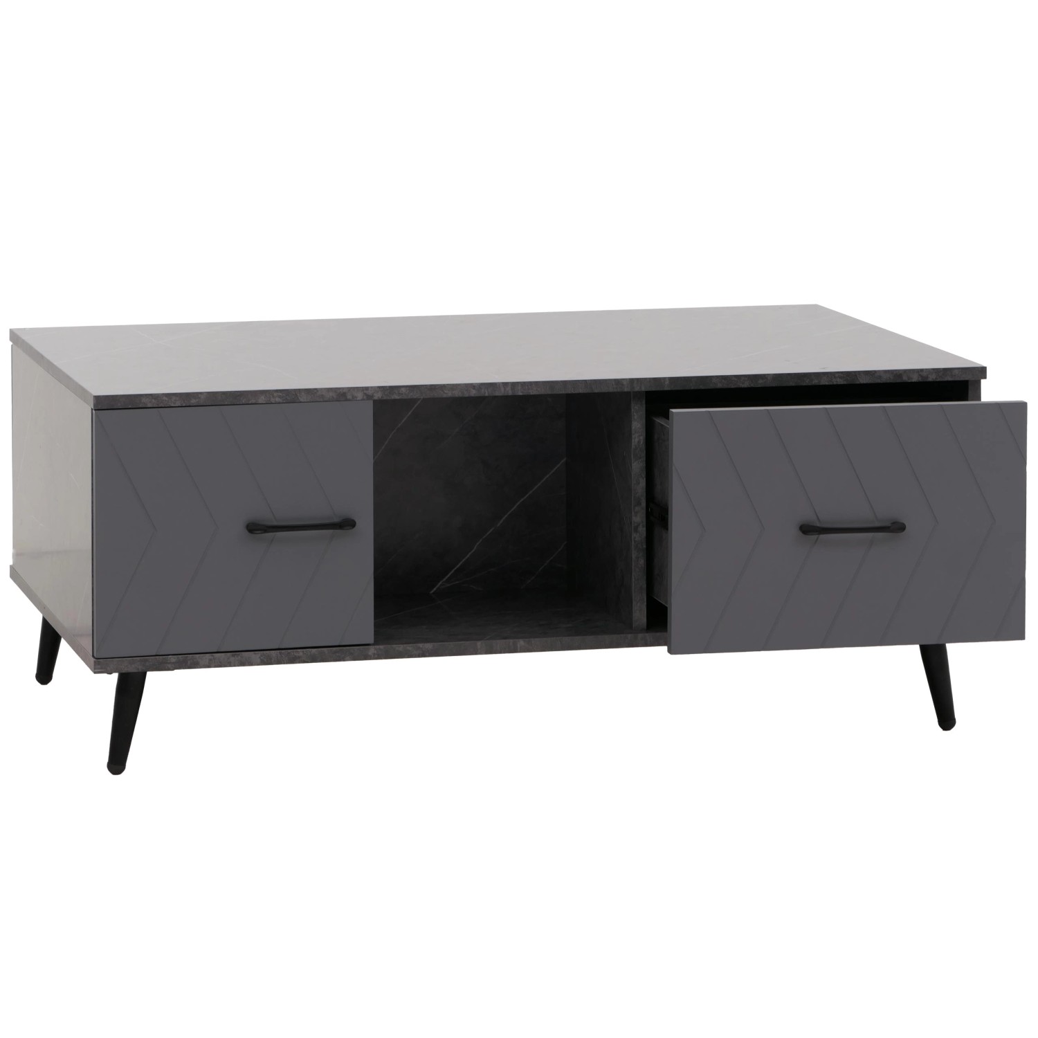 MCW Couchtisch N89 Marmor-Optik Grau günstig online kaufen