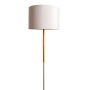Weiße Näve Textil-Stehleuchte Tessile, 150cm hoch, mit Holzfuß. Elegante Stehlampe für Wohnräume.