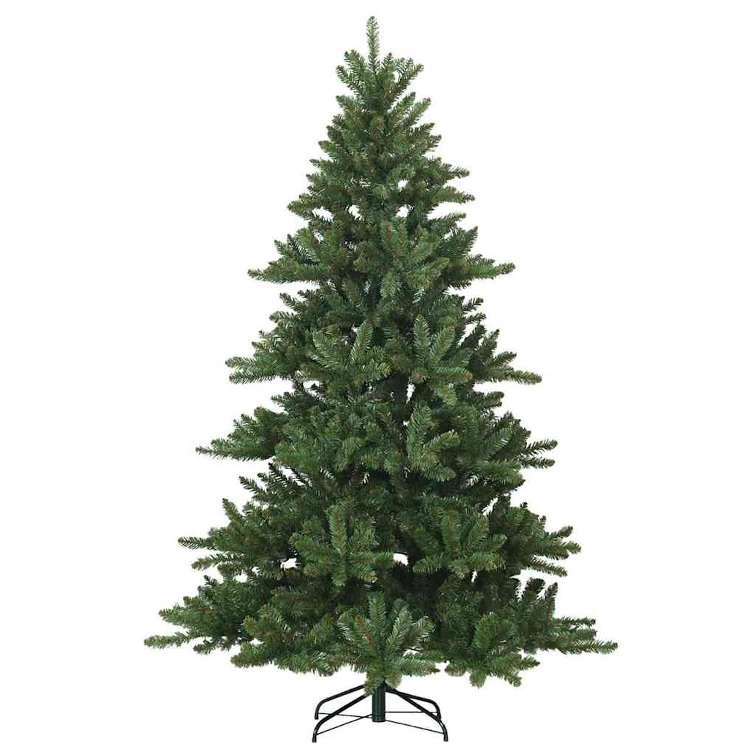 vidaXL Künstlicher Klappbarer Weihnachtsbaum Grün 210 cm PVC Stahl 42019324