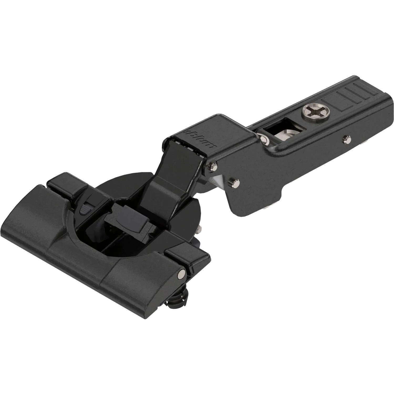 Blum Scharnier Clip Top Blumotion 110 Grad 9,5mm Gekröpft mit Feder Onyx Schwarz Inserta