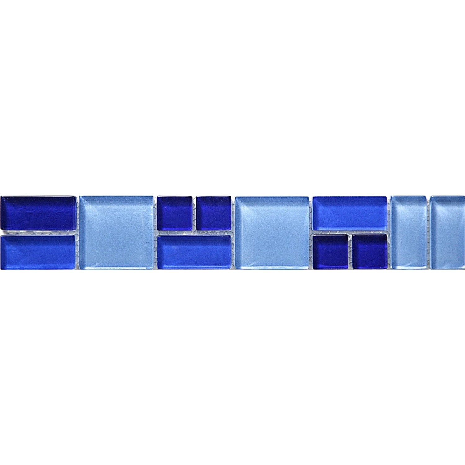 Glasbordüre Block Blau 5 cm x 30 cm