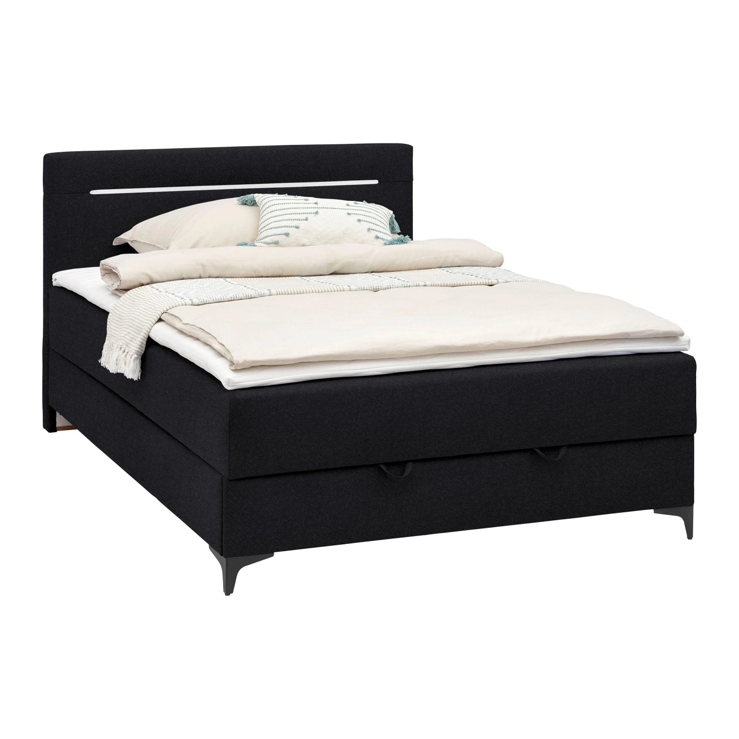 Mömax Boxbett Jerry in Schwarz ca. 140x200cm