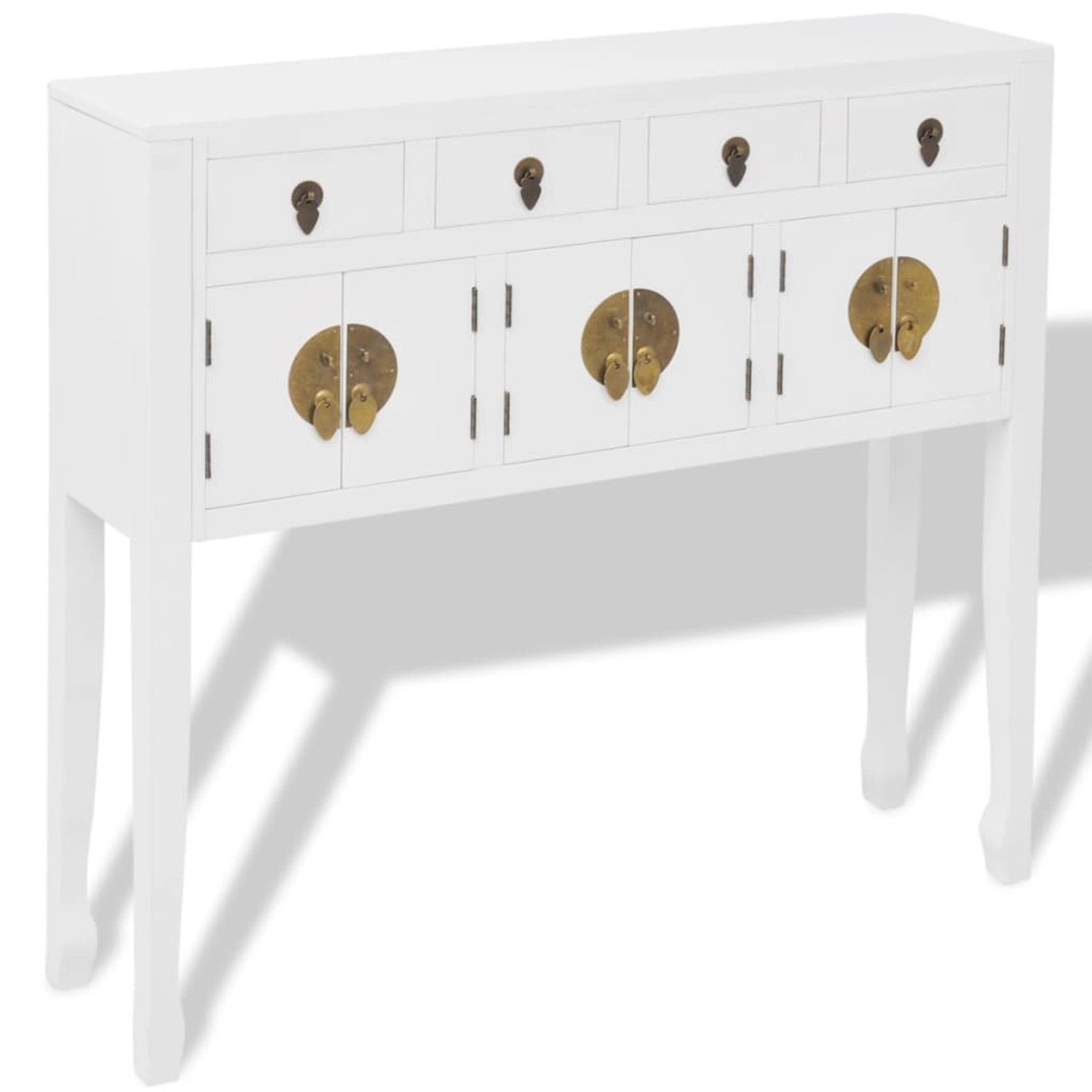 vidaXL Sideboard Chinesischer Stil Massivholz Weiß 242647 günstig online kaufen