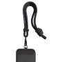 Schwarzes Black Rock Handgelenkband-Lanyard aus geflochtenem Textil mit Metallkarabiner für Smartphones. Handy-Zubehör.