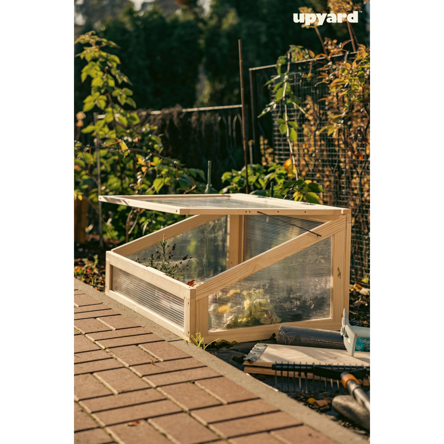 VidaxL Holz Gewächshaus 180x57x62cm - Frühbeet Für Garten Mit Klappdeckel