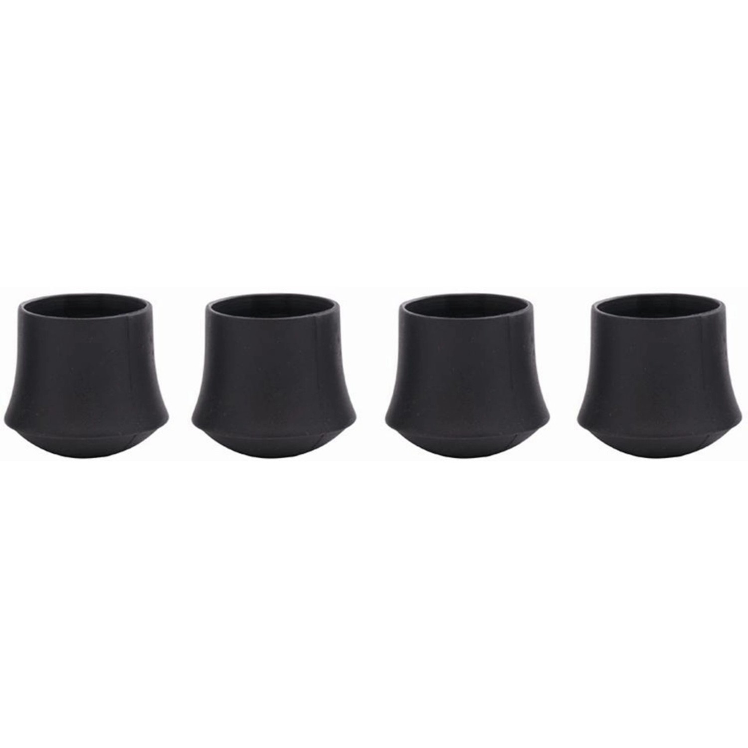 Siena Garden Fußkappen-Set zu Rollliege Rexia rund Schwarz 25 mm