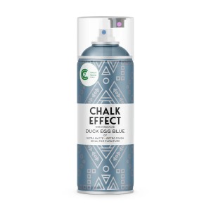 Sprühdose Kreidefarbe Chalk Effect in Enteneiblau für Möbel und Deko.