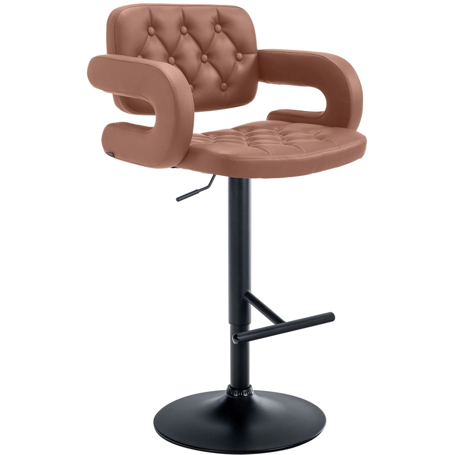 CLP Barhocker Dublin Kunstleder Cognac/Schwarz