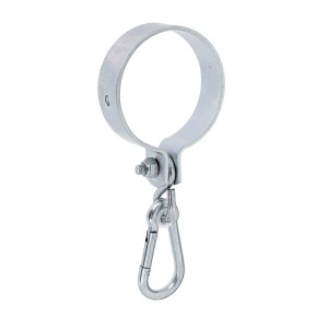 Schaukelschelle für Rundholz (Ø 10 cm) mit Karabinerhaken, verzinkt.