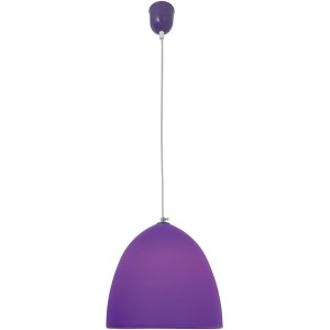 Violette Pendelleuchte Silkworm von Näve, Lampenschirm aus Silikon, E27 Fassung.