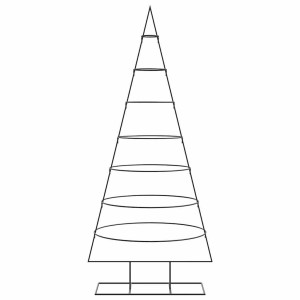vidaXL Metall-Weihnachtsbaum für Dekorationen Schwarz 180 cm 4018949